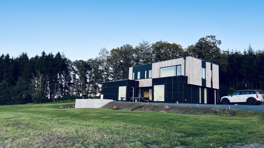 Projekt von Gablok mit dem Haus zum Selberbauen - Blockhaus mit Garage