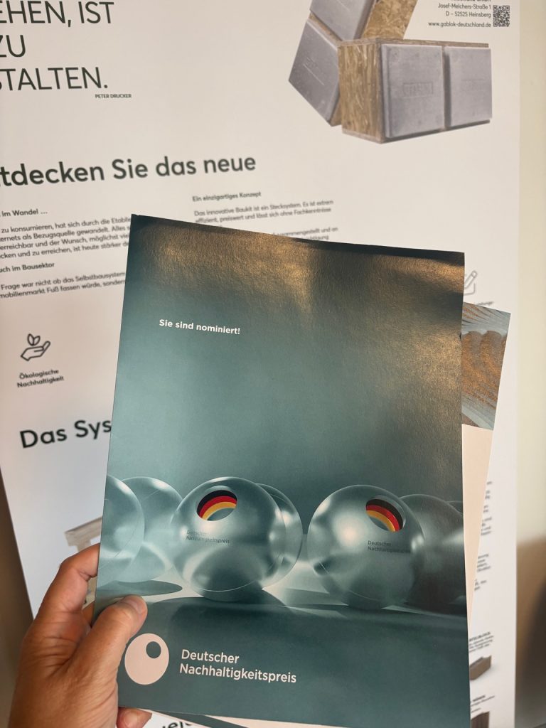 Gablok Deutschland nominiert für den Deutschen Nachhaltigkeitspreis 2024