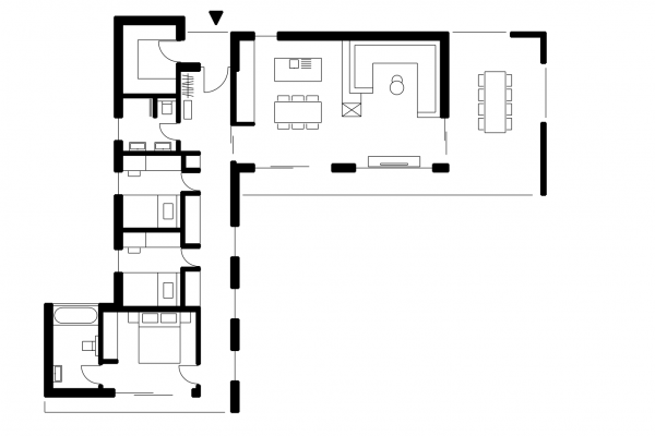 Grundriss eines Gablok Musterhauses