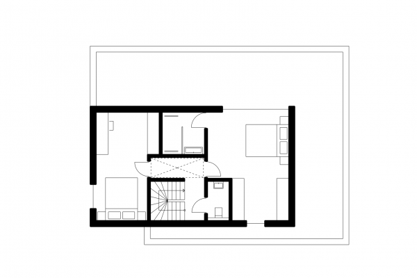 Grundriss eines Gablok Musterhaus