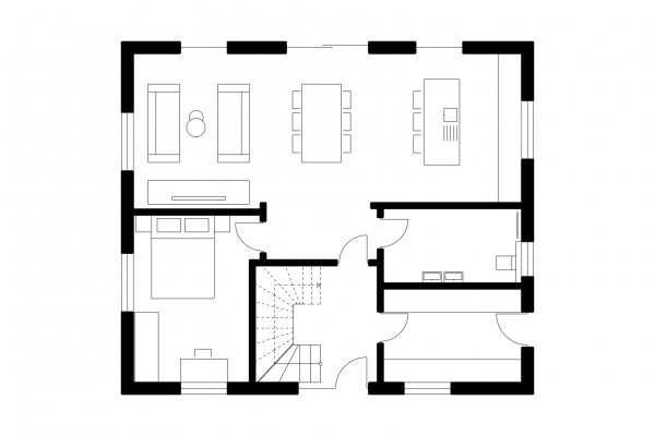 Gablok Musterhaus EFH Grundriss