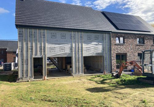 Gablok Projekt in der Bauphase Fassade