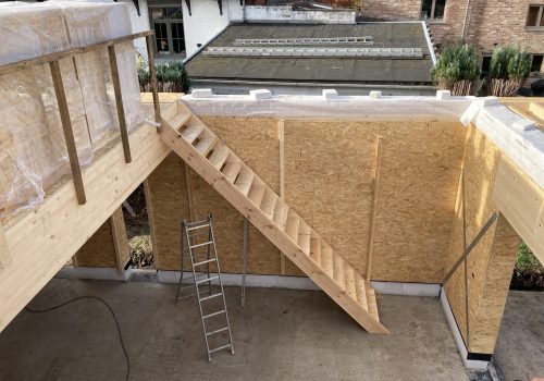 Gablok Projekt in der Bauphase Treppenaufgang