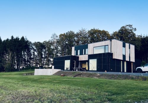 Projekt von Gablok mit dem Haus zum Selberbauen - Blockhaus mit Garage